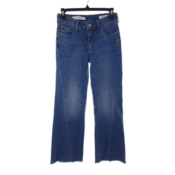 Pilcro and the Letterpress Denim - Pilcro and the Letterpress High Rise Flare Jeans Women's 25 Raw Hem OB712176